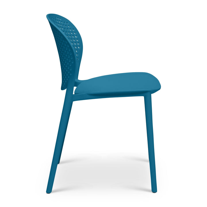Bailey Outdoor Stacking Chair - Set of 4 - Urbia Chairs - Black Grey - HORNE