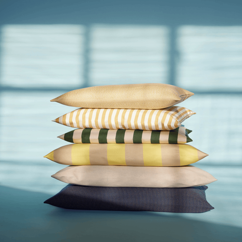 Barriere Pillow - Skagerak by Fritz Hansen Blankets + Throws + Pillows - Golden Yellow Stripe - Small - HORNE