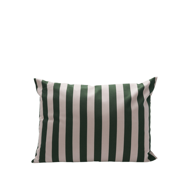 Barriere Pillow - Skagerak by Fritz Hansen Blankets + Throws + Pillows - Light Apricot/Dark Green Stripe - Large - HORNE