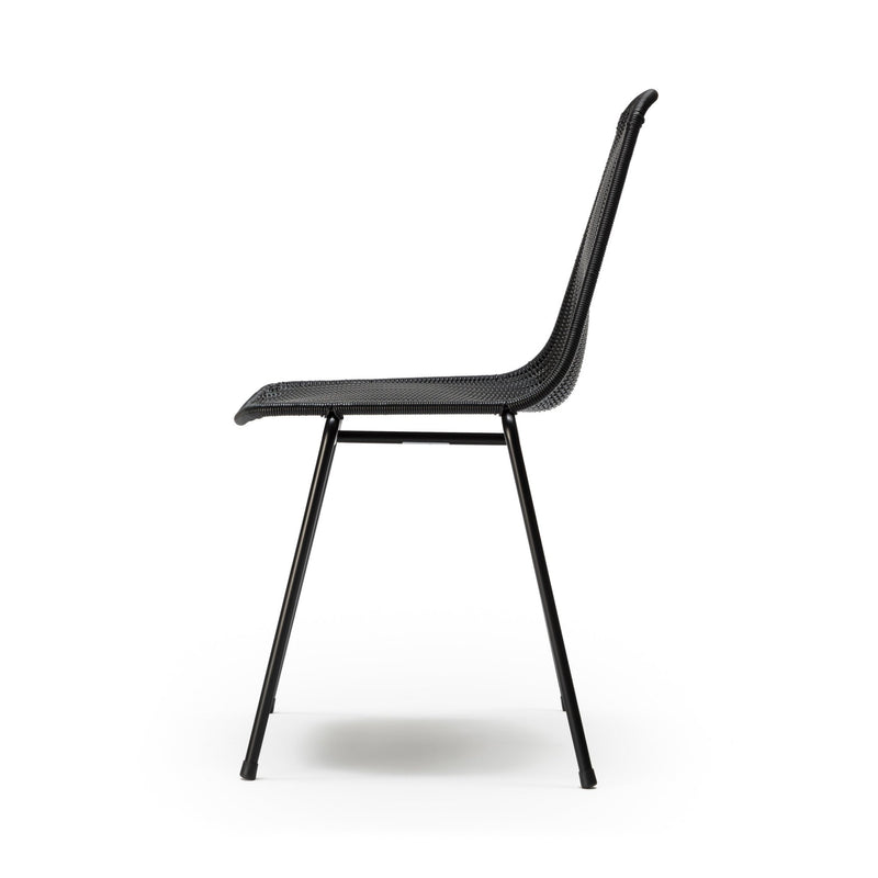 Basket Outdoor Dining Chair - Feelgood Designs - Outdoor Furniture - Wheat Seat/ Black Frame - HORNE