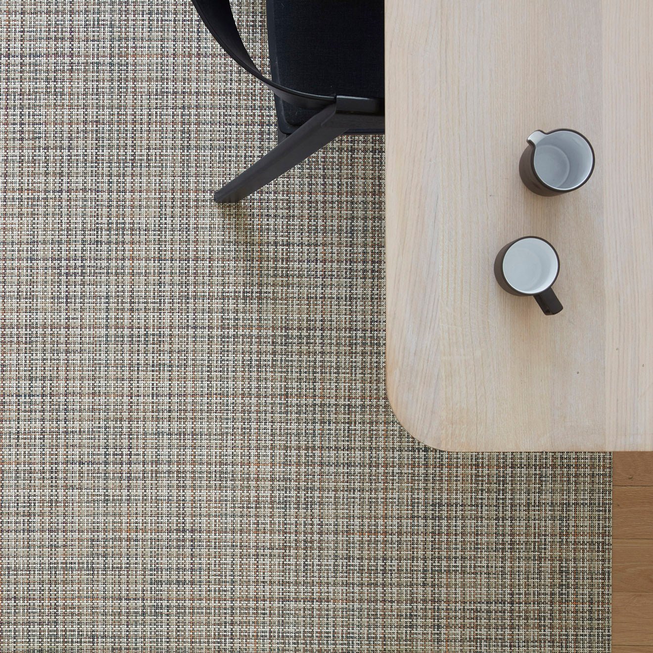 Basketweave Floor Mat in Bon Bon