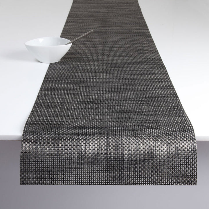 Basketweave Table Runner in Carbon