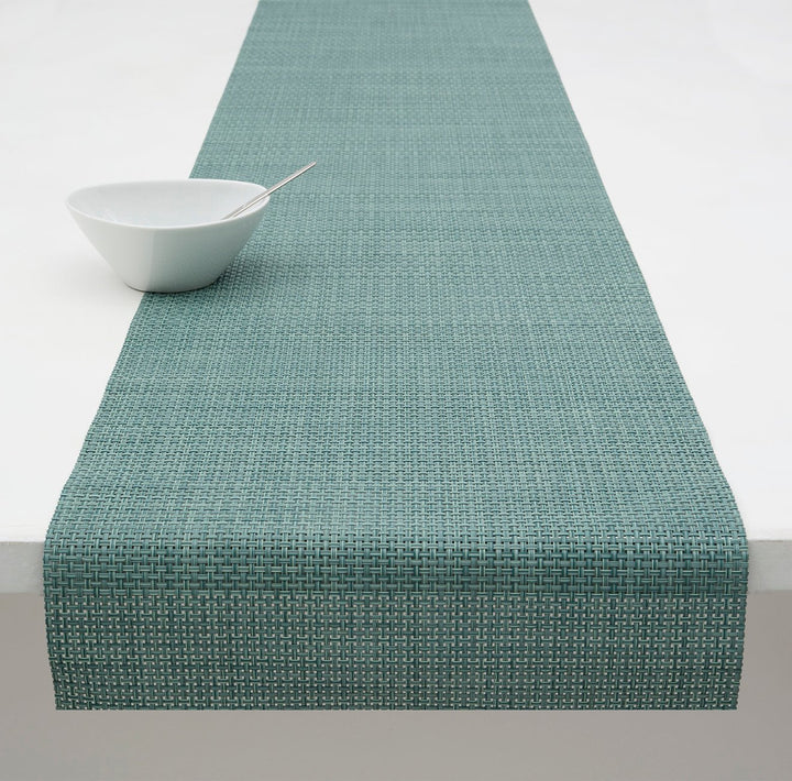 Basketweave Table Runner in Celadon