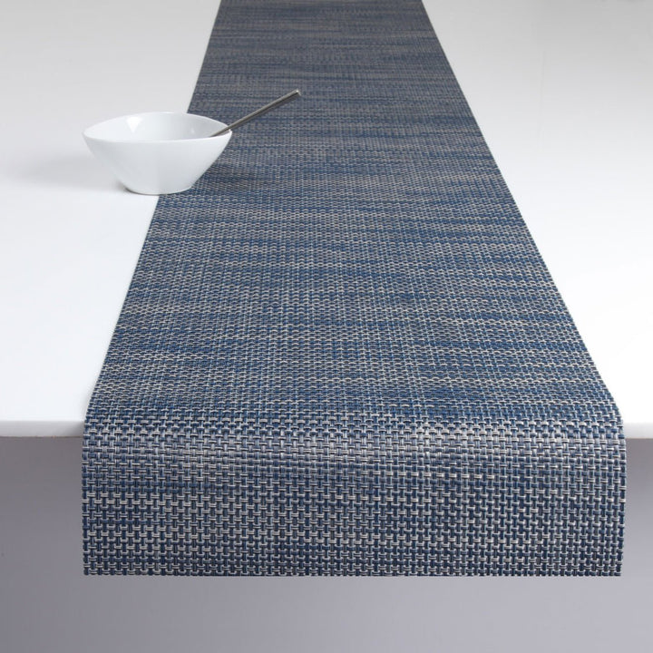 Basketweave Table Runner in Denim