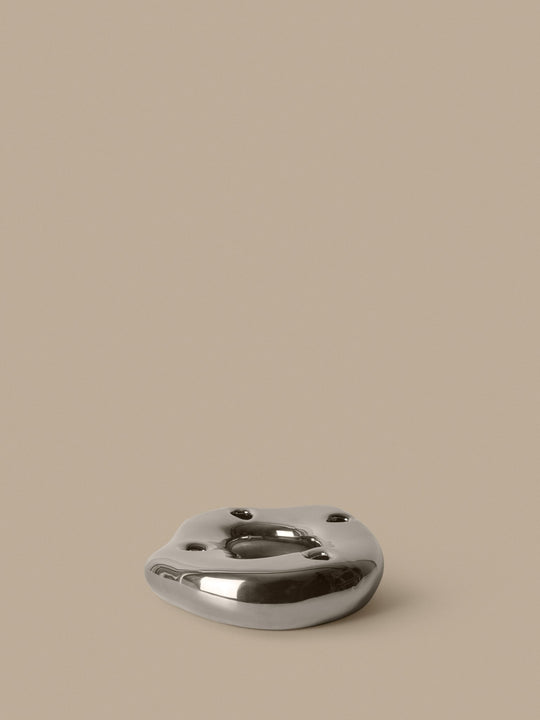 Bellure Ring Candle Holder - Silver - Ferm Living
