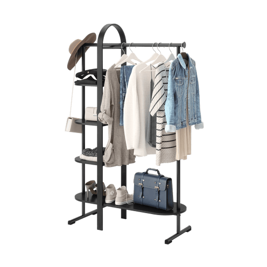 Bellwood Garment Rack - Form & Refine Coat + Key Racks - Black - HORNE
