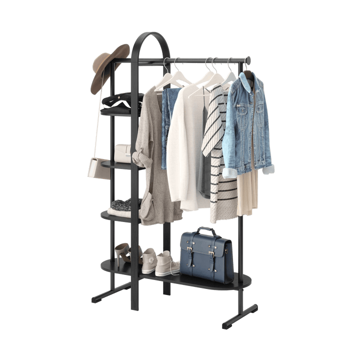 Bellwood Garment Rack - Form & Refine Coat + Key Racks - Black - HORNE