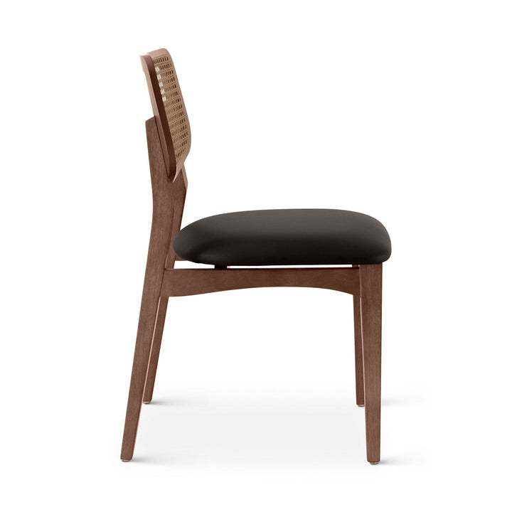 Beth 2.0 Cane Side Chair - Urbia Chairs - Shimmy Cream Nogal - HORNE