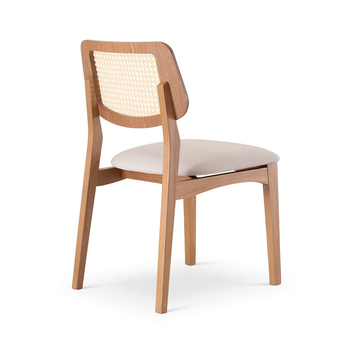Beth 2.0 Cane Side Chair - Urbia Chairs - Shimmy Cream Nogal - HORNE