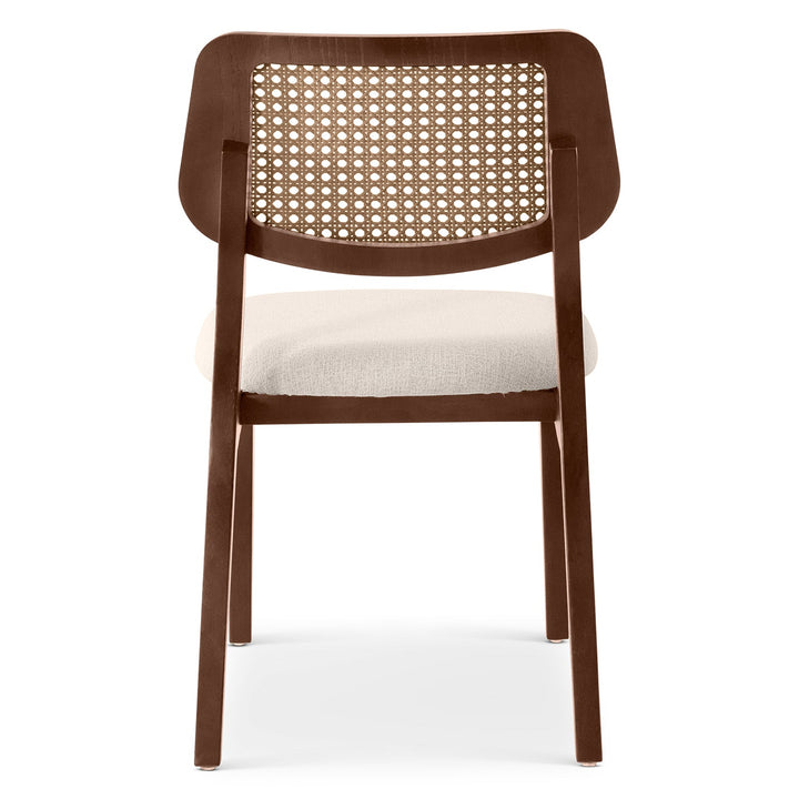 Beth 2.0 Cane Side Chair - Urbia Chairs - Shimmy Cream Nogal - HORNE