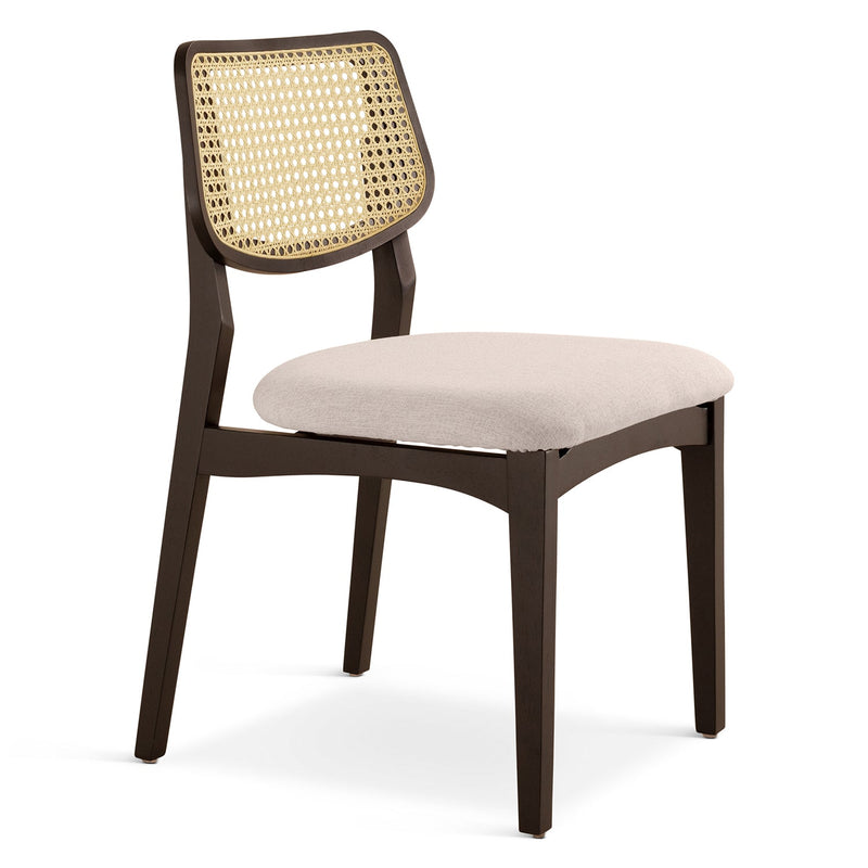 Beth 2.0 Cane Side Chair - Urbia Chairs - Medley Ivory Ebano Natural - HORNE