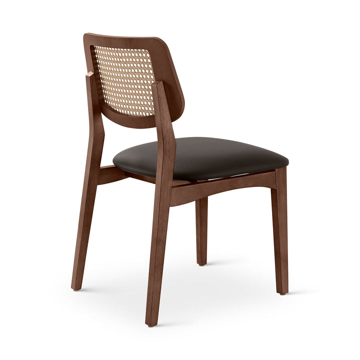 Beth 2.0 Cane Side Chair - Urbia Chairs - Shimmy Cream Nogal - HORNE