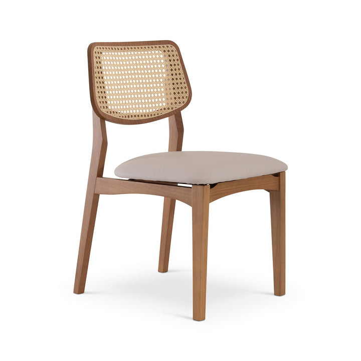 Beth 2.0 Cane Side Chair - Urbia Chairs - Shimmy Cream Nogal - HORNE