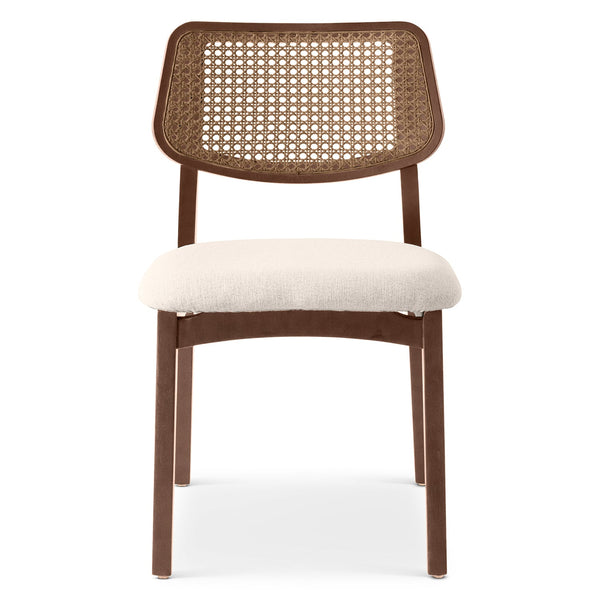 Beth 2.0 Cane Side Chair - Urbia Chairs - Medley Ivory Nogal - HORNE