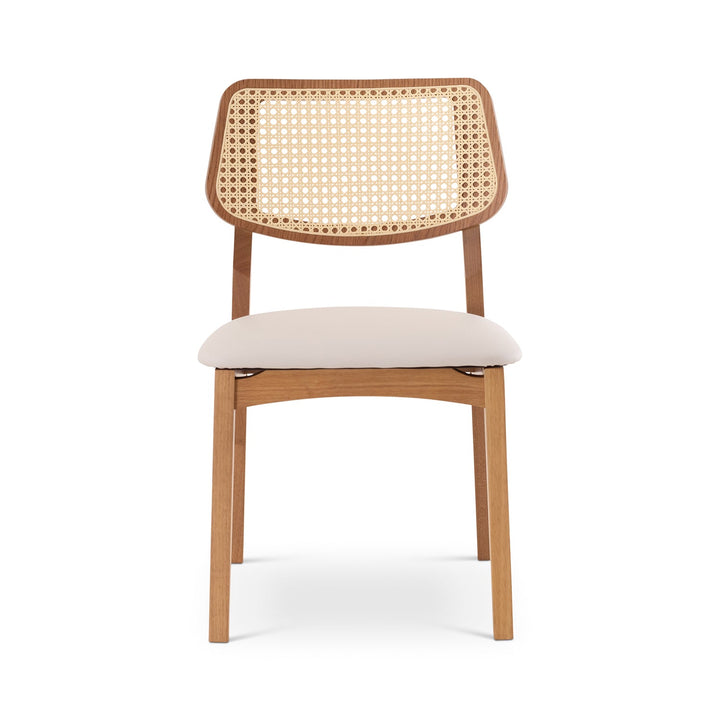 Beth 2.0 Cane Side Chair - Urbia Chairs - Shimmy Cream Domasco Natural - HORNE