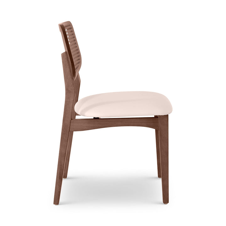 Beth 2.0 Cane Side Chair - Urbia Chairs - Shimmy Cream Nogal - HORNE