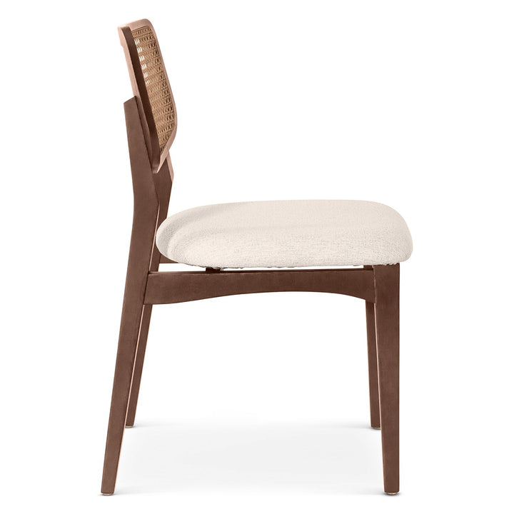Beth 2.0 Cane Side Chair - Urbia Chairs - Shimmy Cream Nogal - HORNE