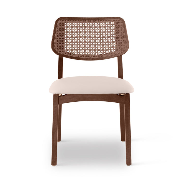 Beth 2.0 Cane Side Chair - Urbia Chairs - Shimmy Cream Nogal - HORNE