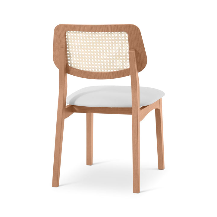 Beth 2.0 Cane Side Chair - Urbia Chairs - Shimmy Cream Nogal - HORNE