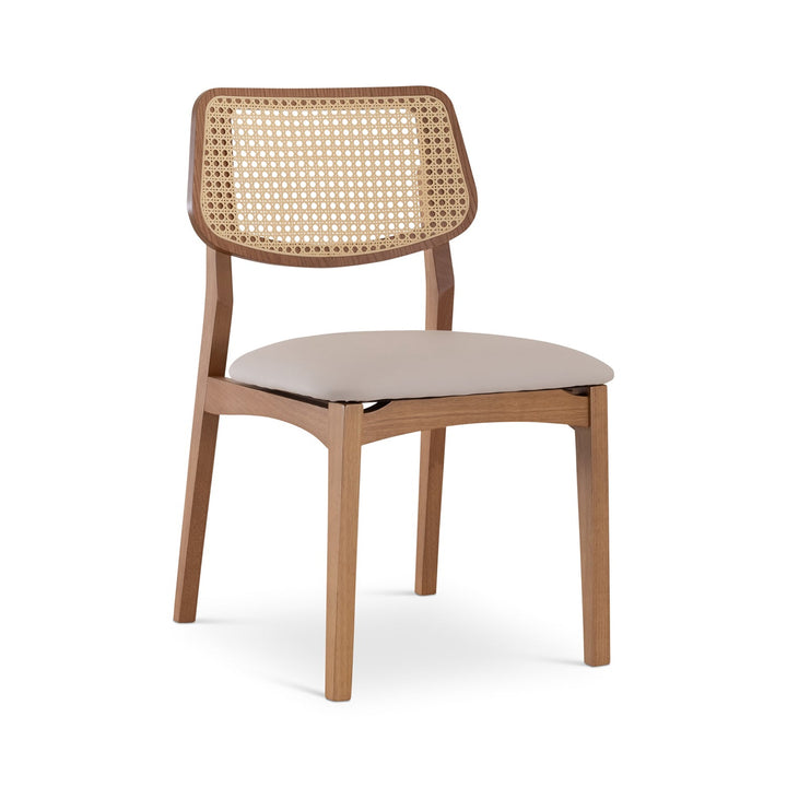Beth 2.0 Cane Side Chair - Urbia Chairs - Shimmy Cream Nogal - HORNE