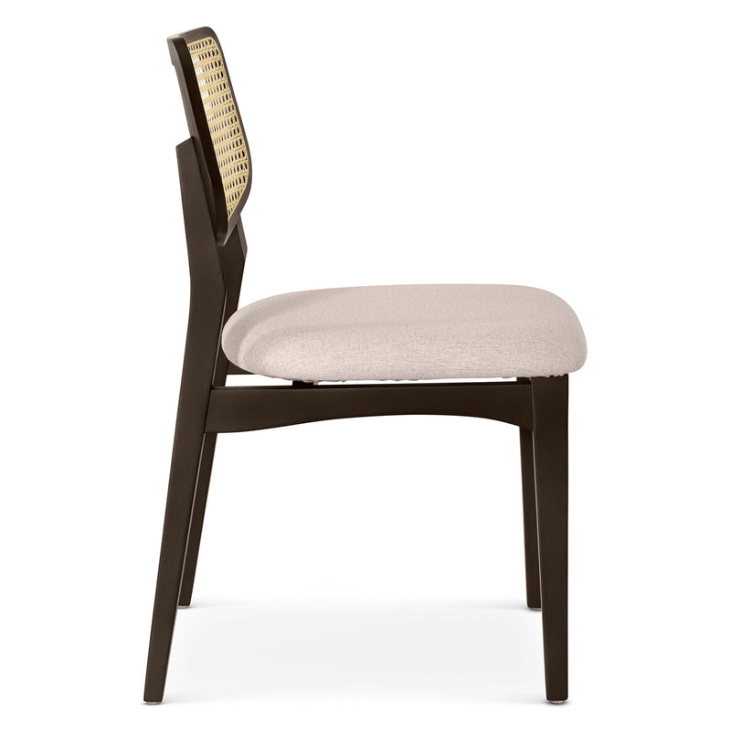 Beth 2.0 Cane Side Chair - Urbia Chairs - Medley Ivory Ebano Natural - HORNE
