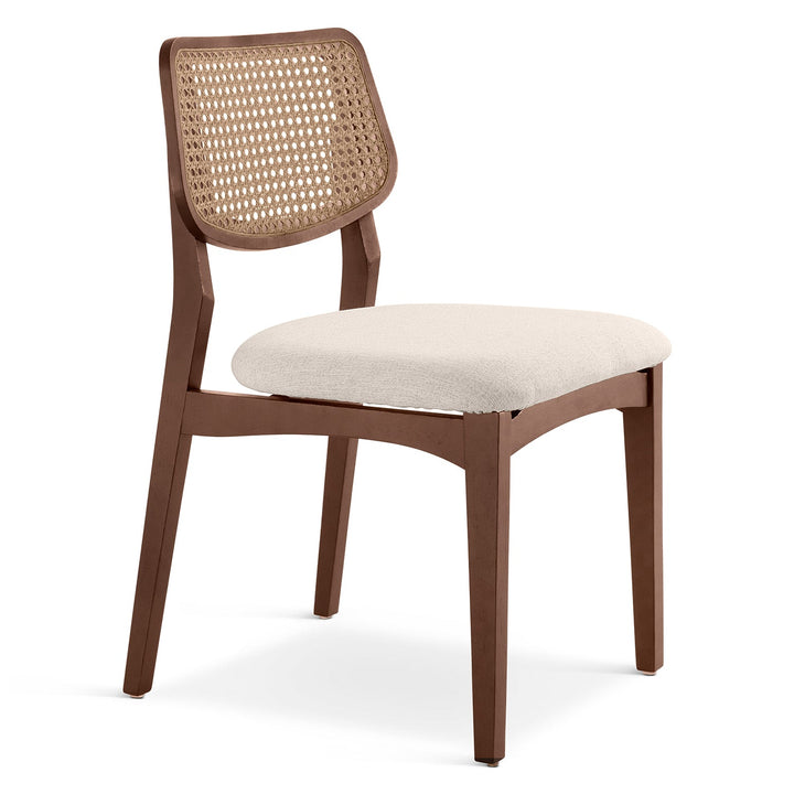Beth 2.0 Cane Side Chair - Urbia Chairs - Shimmy Cream Nogal - HORNE