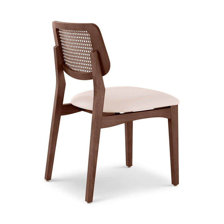 Beth 2.0 Cane Side Chair - Urbia Chairs - Shimmy Cream Nogal - HORNE