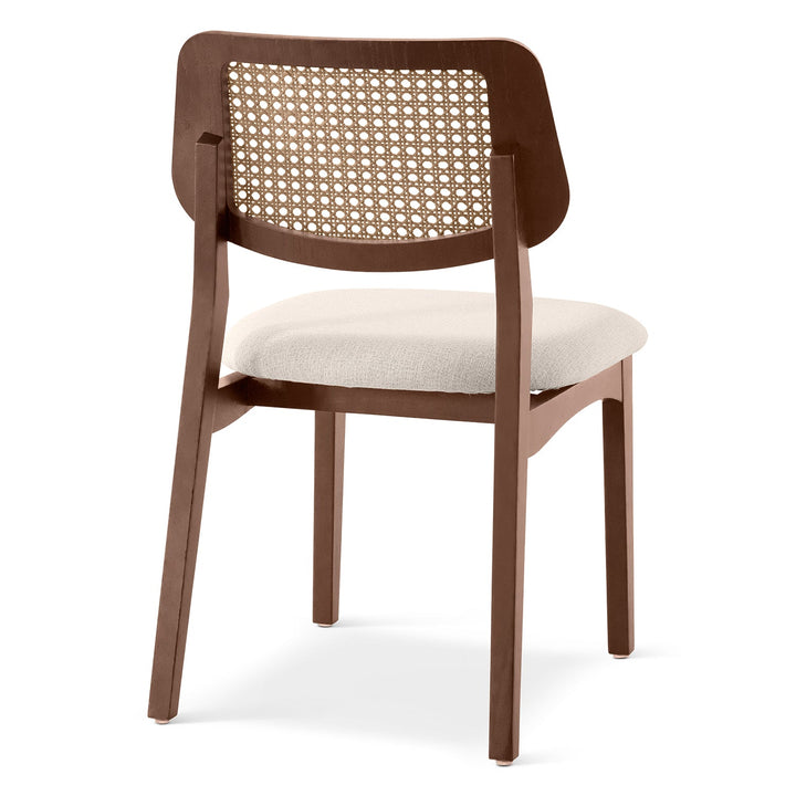 Beth 2.0 Cane Side Chair - Urbia Chairs - Shimmy Cream Nogal - HORNE