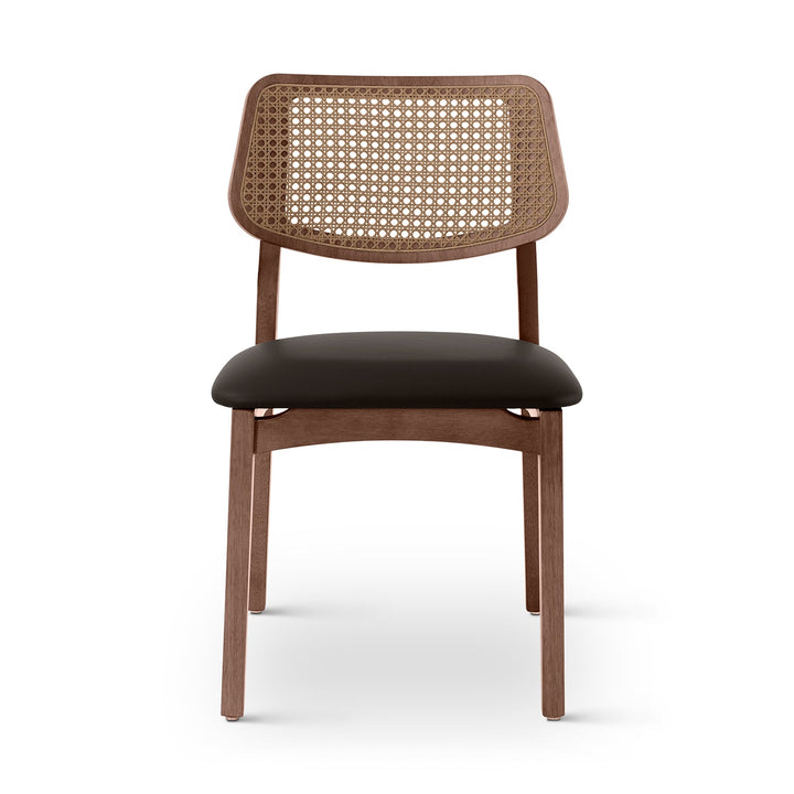 Beth 2.0 Cane Side Chair - Urbia Chairs - Shimmy Black Nogal - HORNE