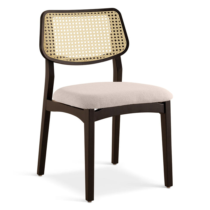 Beth 2.0 Cane Side Chair - Urbia Chairs - Shimmy Cream Nogal - HORNE