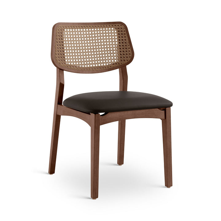 Beth 2.0 Cane Side Chair - Urbia Chairs - Shimmy Cream Nogal - HORNE
