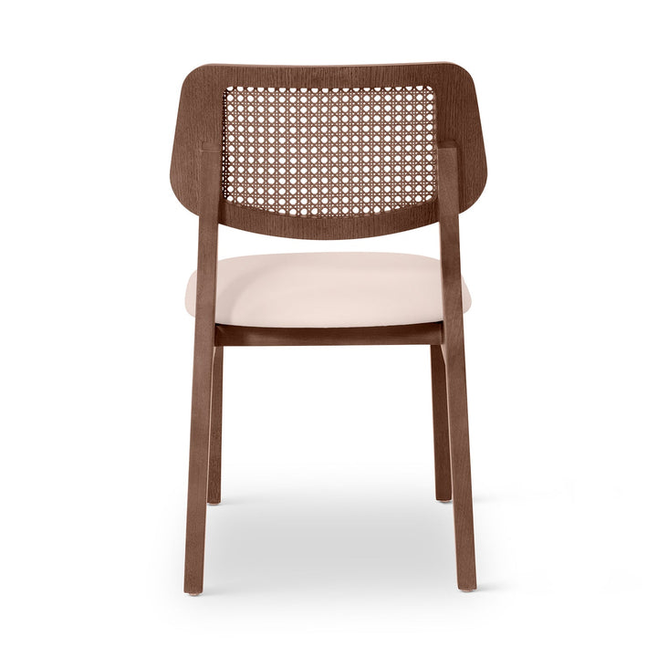 Beth 2.0 Cane Side Chair - Urbia Chairs - Shimmy Cream Nogal - HORNE