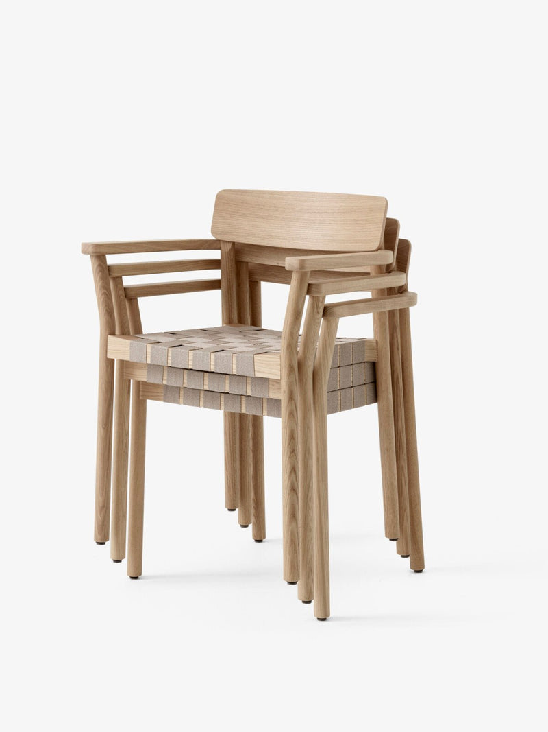 Betty Armchair - Linen Webbing Seat - &Tradition Chairs - Smoked Oiled Oak with Natural Linen - HORNE