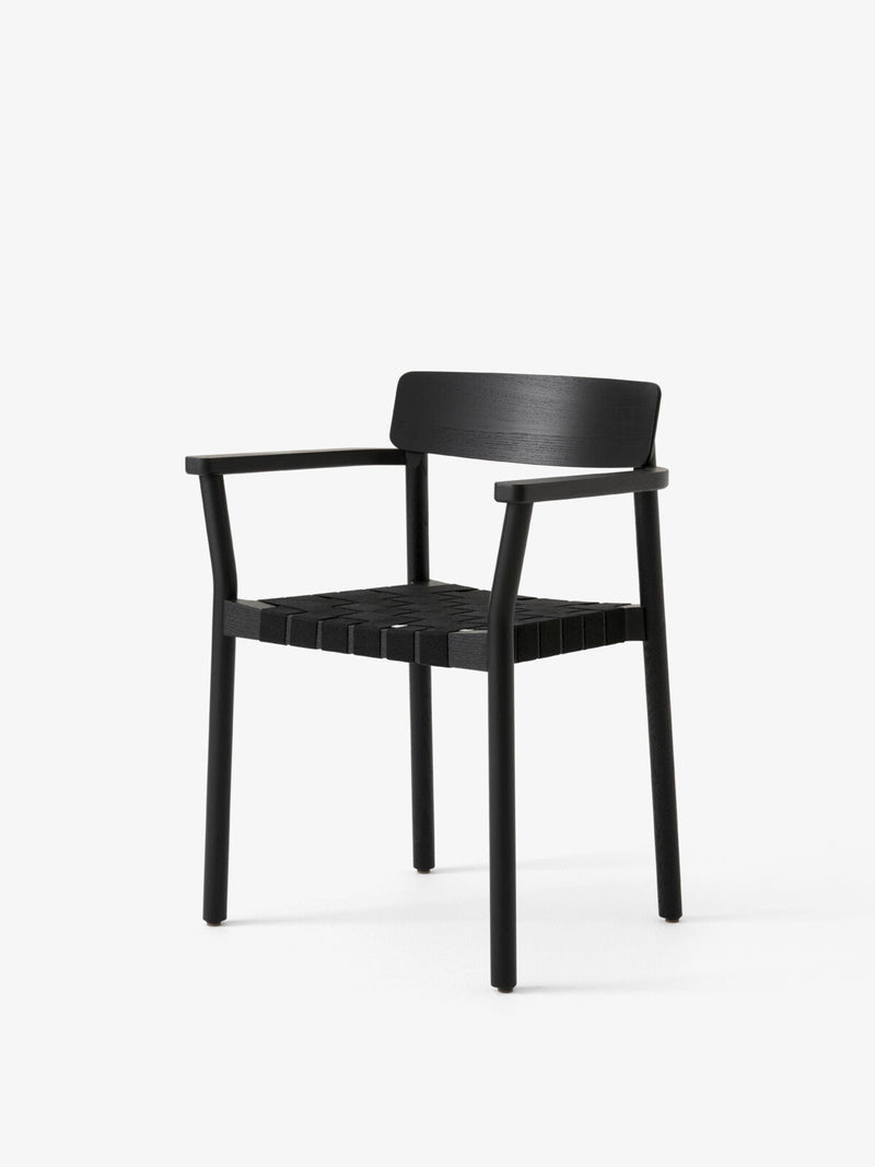 Betty Armchair - Linen Webbing Seat - &Tradition Chairs - Smoked Oiled Oak with Natural Linen - HORNE