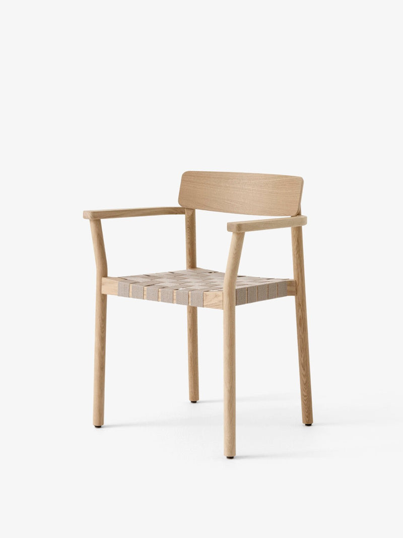 Betty Armchair - Linen Webbing Seat - &Tradition Chairs - Smoked Oiled Oak with Natural Linen - HORNE