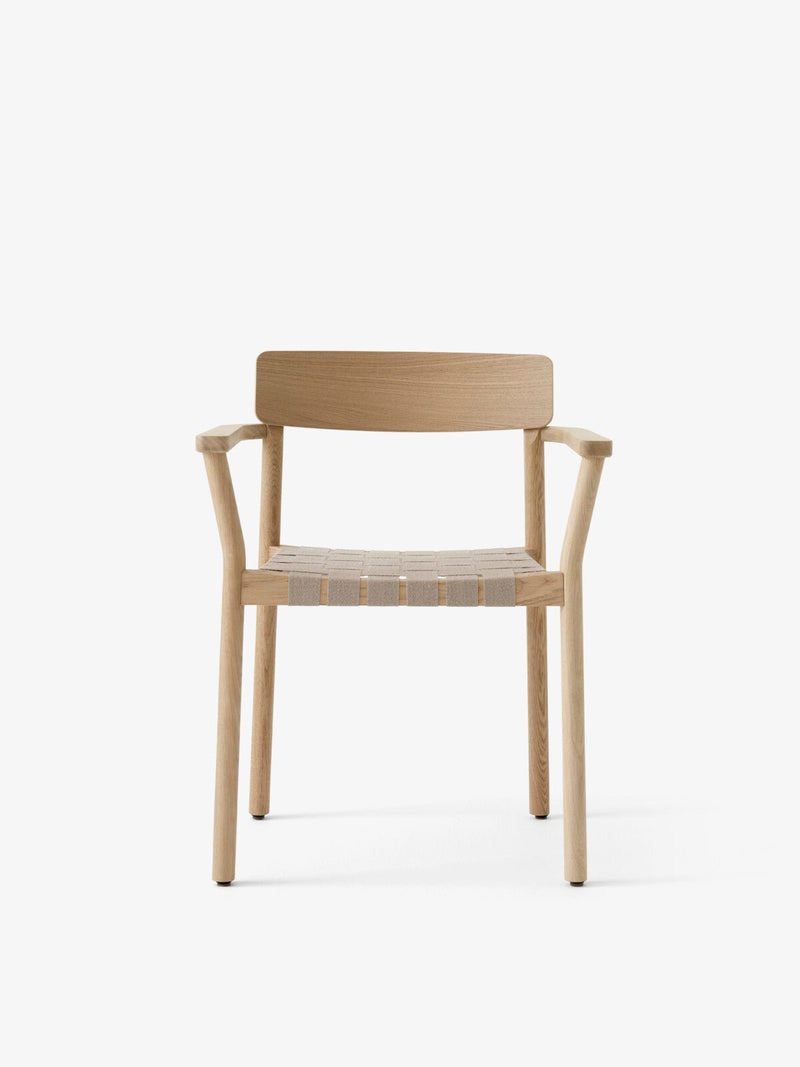 Betty Armchair - Linen Webbing Seat - &Tradition Chairs - Smoked Oiled Oak with Natural Linen - HORNE