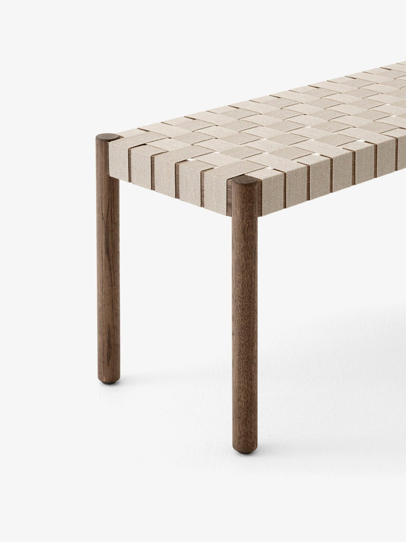 Betty Bench - &Tradition Stools + Benches + Ottomans - Smoked Oiled Oak with Natural Webbing - 41.3