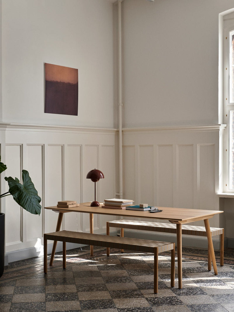 Betty Bench - &Tradition Stools + Benches + Ottomans - Smoked Oiled Oak with Natural Webbing - 41.3