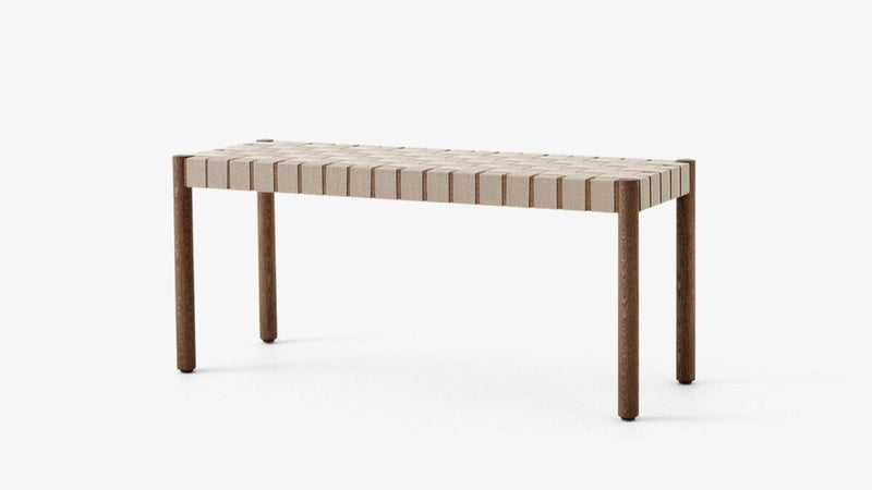 Betty Bench - &Tradition Stools + Benches + Ottomans - Smoked Oiled Oak with Natural Webbing - 41.3