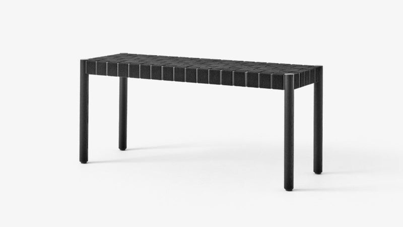 Betty Bench - &Tradition Stools + Benches + Ottomans - Smoked Oiled Oak with Natural Webbing - 41.3