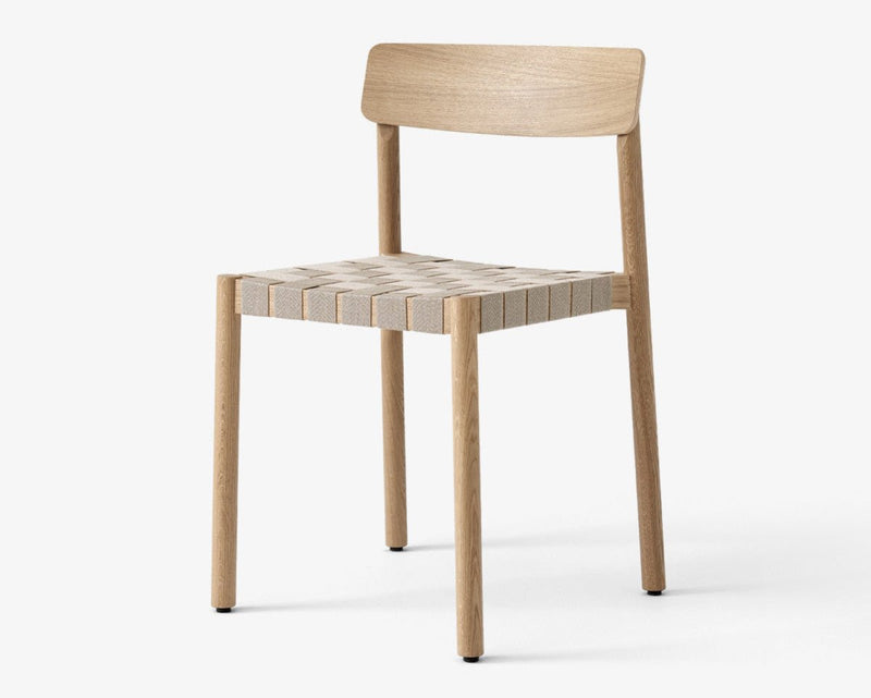 Betty Side Chair - No Upholstery - &Tradition Chairs - Smoked Oiled Oak with Natural Linen - HORNE