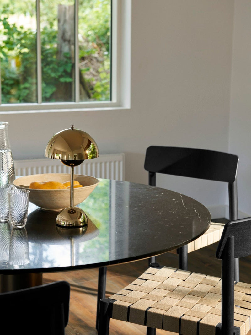 Betty Side Chair - No Upholstery - &Tradition Chairs - Smoked Oiled Oak with Natural Linen - HORNE