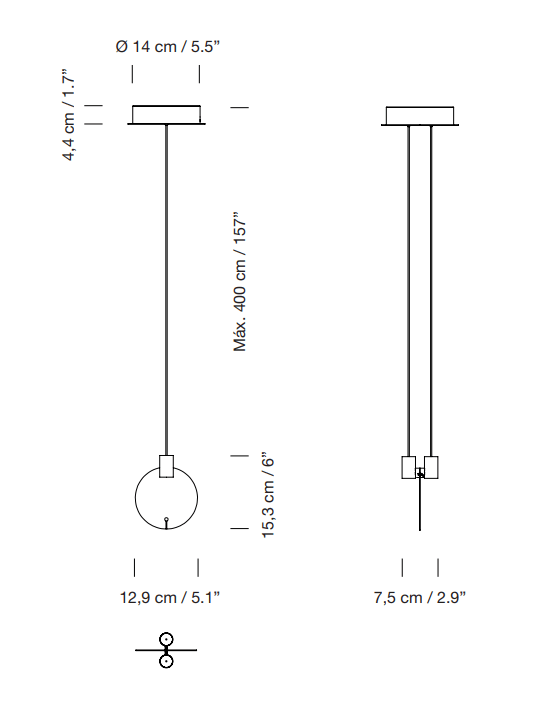 Bijou S Pendant Lamp - Santa & Cole - Pendants - Glossy White - HORNE