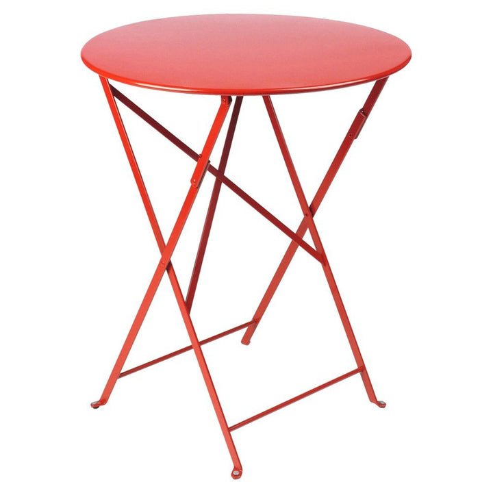 Bistro Round Folding Table - 24" - Fermob Outdoor Furniture - Poppy Red - HORNE