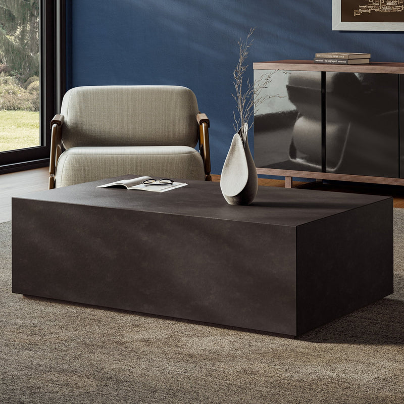 Bloc Rectangular Coffee Table - Urbia Coffee Tables - Dark Grey - HORNE