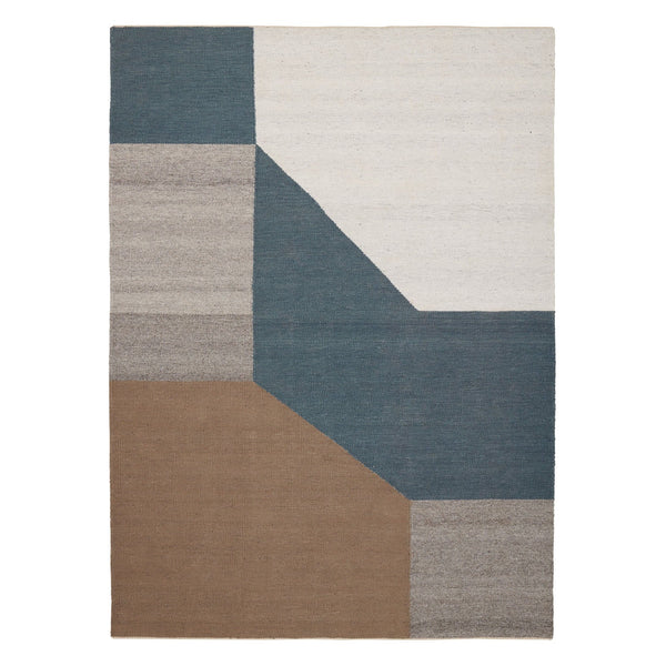 Blocchi rug in Blocchi Aqua 200x300 (6.6' x 9.8')