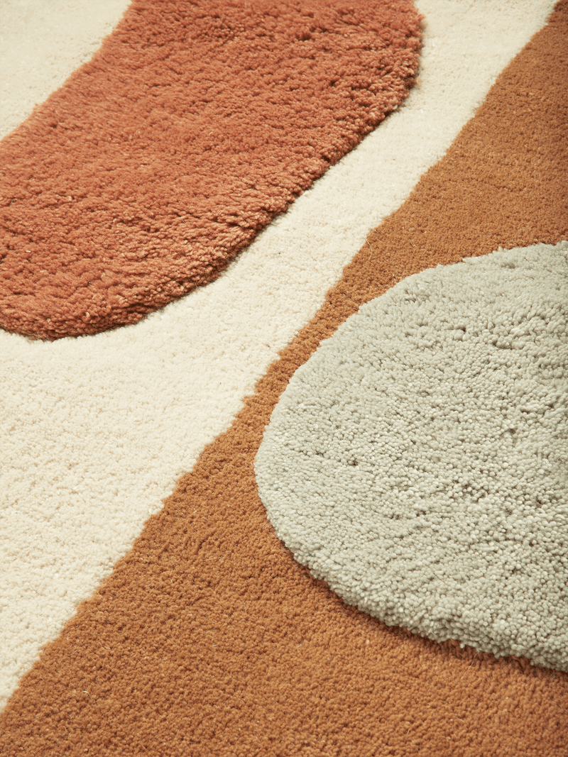 Bloco Tufted Rug - Ferm Living - Rugs - Small - Blush/Off - White - HORNE