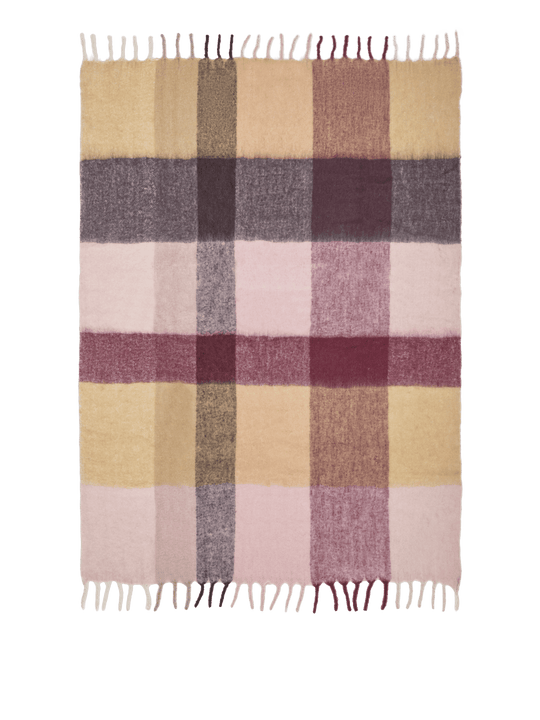 Blur Mohair Blanket - Butter / Pale Rose - Ferm Living