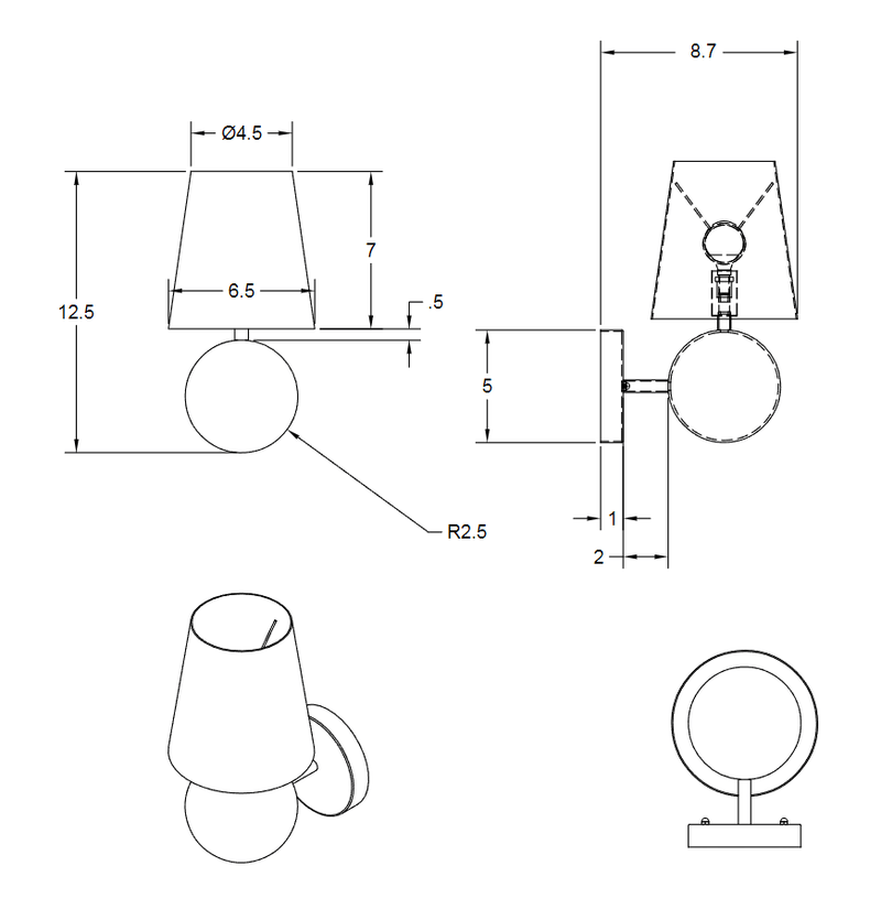 Bole Sconce in Color - Workstead - Wall Sconces - Clay - Hardwired without Dimmer - HORNE