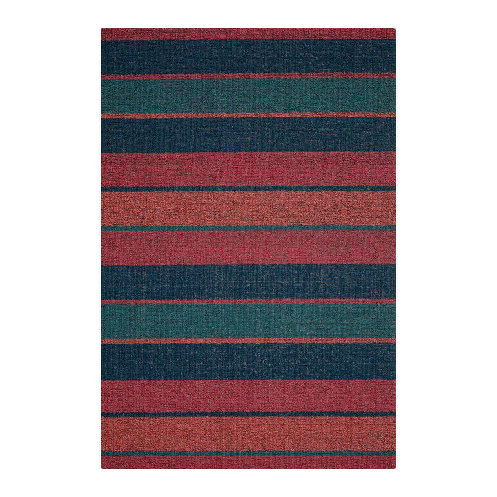 Bolt Stripe Shag Rug in Raspberry